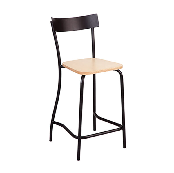 Berlin Stack Steel Semistool With Back