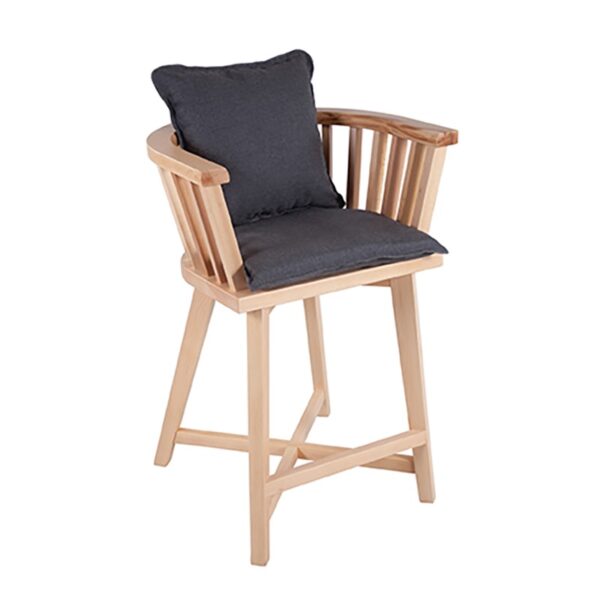 Cage Barstool With Back Iroko