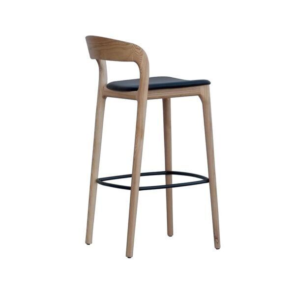 Connery Barstool With Back Ash Wood