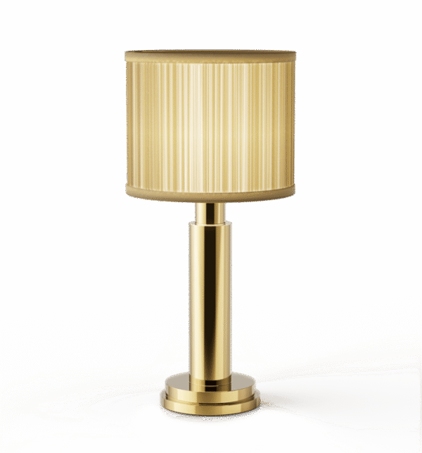 Elizabeth Brass Silk Pleated Drum