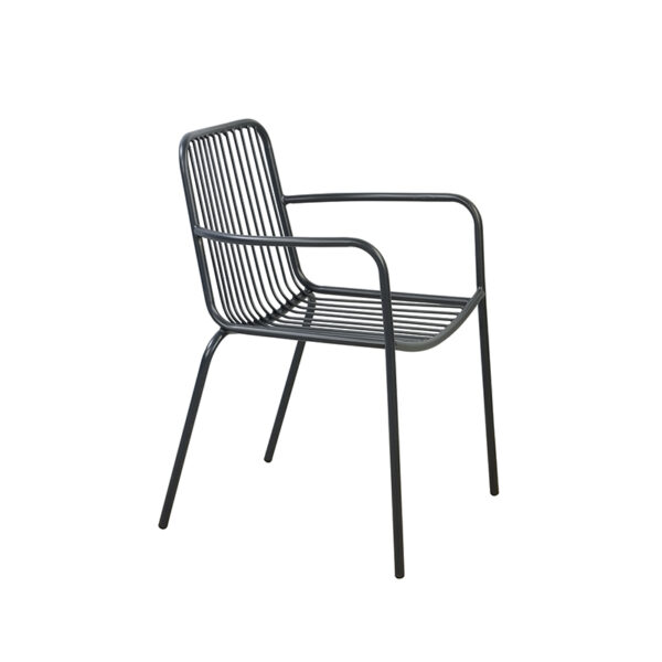 Logan Dining Armchair Graphite