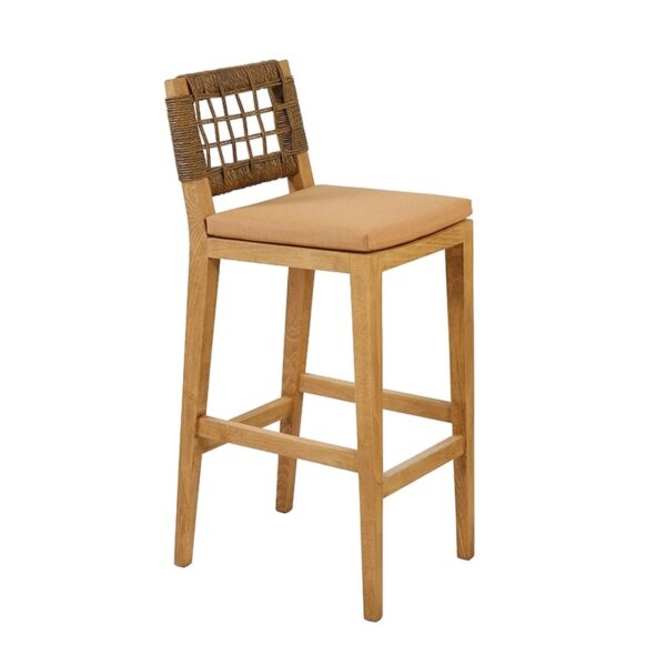 Loritz Barstool With Back Cord Iroko