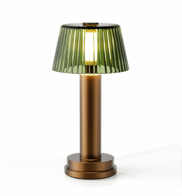 Victoria Aged Brass Green Glass Shade